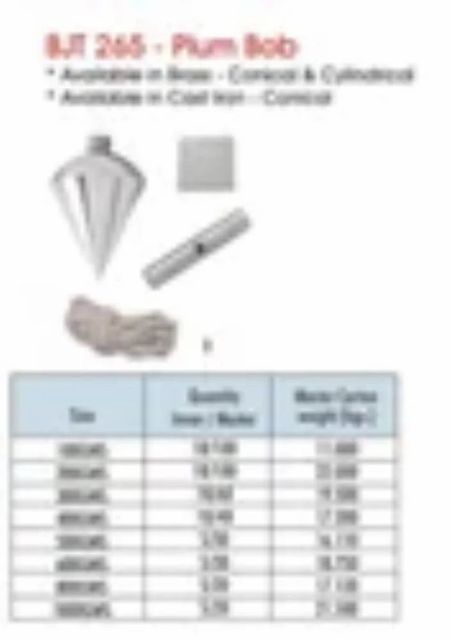 Cast Iron Plumb Bobs, For Industrial Type Conical Shape Conical Brand Black Jack Weight customized Material Cast Iron Application - Image 1