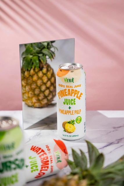 16.57 FL OZ Vinut Pineapple Juice with Pulp Shelf Life 24 months Place of Origin Vietnam Certification BRC , FDA , FSSC22000 , GMP , HACCP , - Image 2