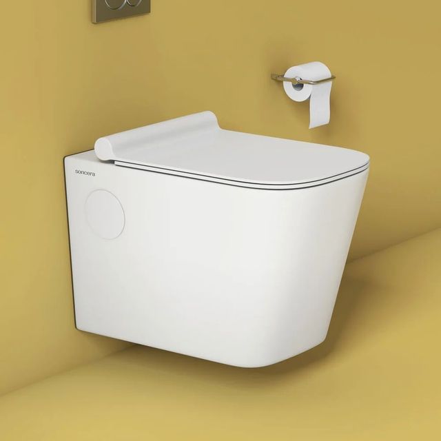 Extd Wall Hung Toilets studio ivory Shape Oval Color Ivory Brand Hindware Material Ceramic Trap Type P Trap Is It Automatic - Image 1