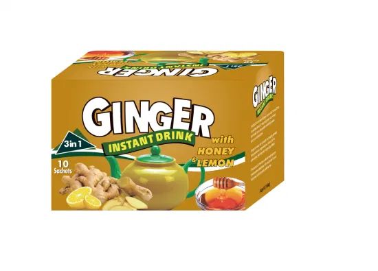 Instant Lemon Ginger Tea with Private Label Style Crystal Trademark OEM OEM Available MOQ 5000 Boxes Model NO. SCIG02 Color Light - Image 1