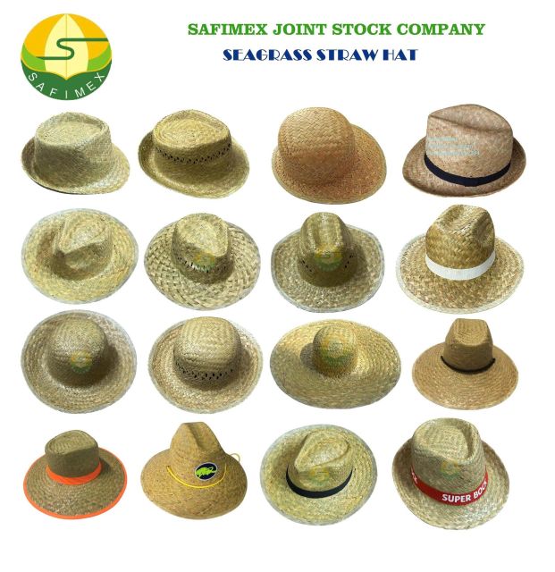 Manufacturer of Straw Hat for Advertising Gift with Customized 4 Colors Logo Ribbon Band by Screen Printed Sombrero de Paja - Image 3
