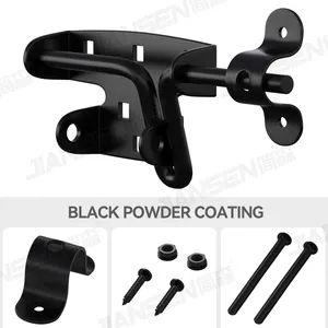 JL2216 Black Steel Slide Bolt Lock 144mm 35-50mm 1Y MOQ100 Part Pin OEM Accept Style Modern Origin Zhejiang Model NO. JL2216 - Image 4
