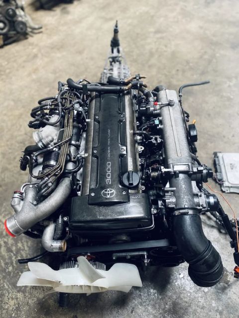 2JZ GTE NON VVTI WITH 6 SPEED V161 TRANSMISSION ENGINE SWAP COME WITH ENGINE, 6 SPEED TRANSMISSION, ECU,IGNITOR ETC. REA - Image 4