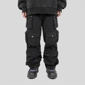 Washed Utility Trousers Custom Logo Style Loose Trademark JX Origin China Material Canvas Function Waterproof Model NO. - Image 6