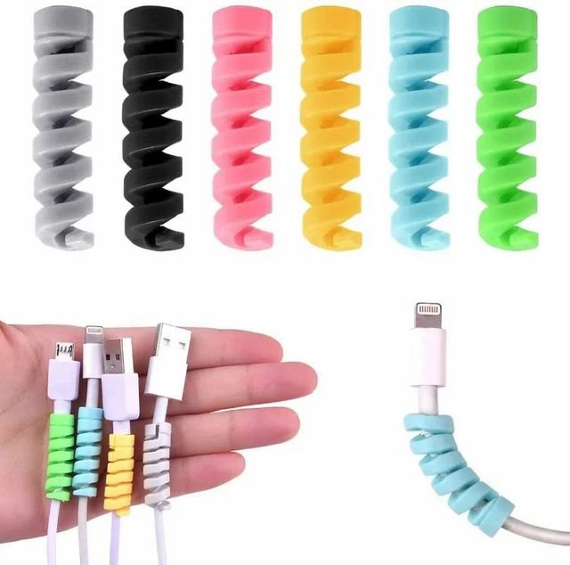 Cable Protection Design Spiral Grip Type Secure Grip Material Flexible Silicone Cable Protection Prevents Bending, Fraying, And - Image 3