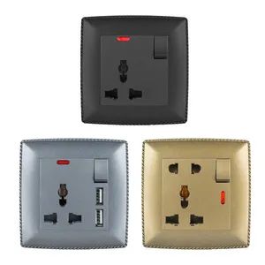 Universal 3-Pin Wall Switch and Socket with Neon Indicator Network No ...