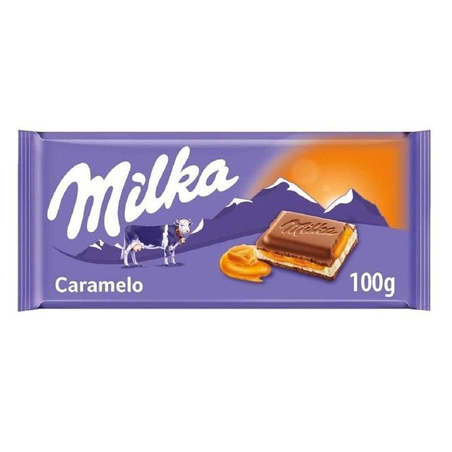 Milka Caramel 100% Alpine Milk Chocolate bar original and imported 100 g - Image 4
