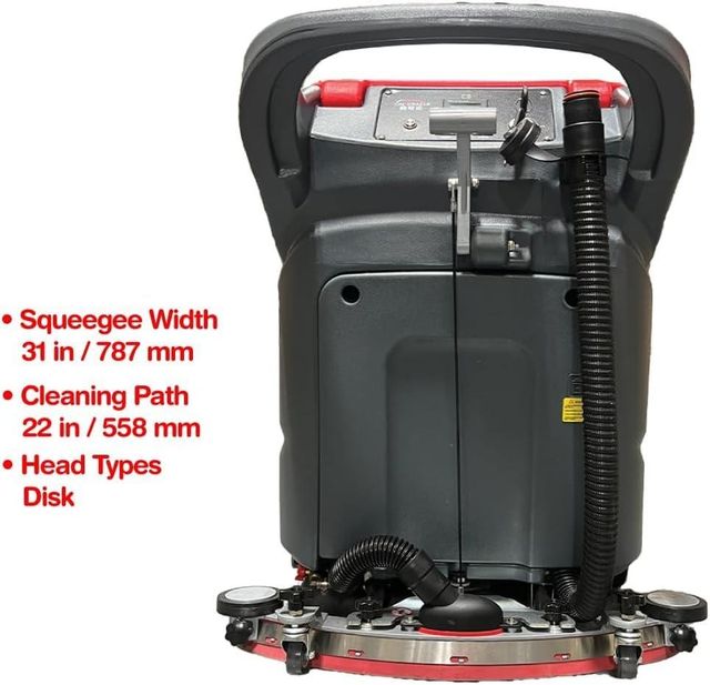 LAUCO Walk-Behind Auto Floor Scrubber Machine, 20-Gal Commercial Battery Powered - Image 2