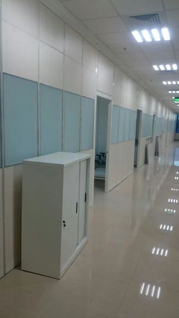 Modular Office Partition Material Aluminum Panel Thickness 60 mm Usage/Application Office Application Area Interior Partition Type Full - Image 7