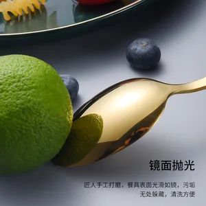 Rose Gold Knife Fork Spoon Creative Design Cutlery Set Origin China Model NO. CX058 Occassion Hotel Color Multicolor HS Code 8215200000 - Image 6