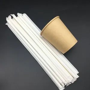 Bar Accessories Eco Paper Straw with White Paper Wrapped Packaging - Image 6