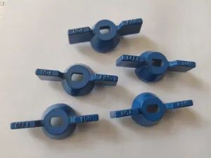 Butterfly Handle Aluminum Die Casting for Gate Valve with Powder Coating with Machining - Image 2