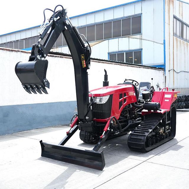 Mini Cultivator 80hp 90hp 100hp Mini Crawler Tractor with Excavator for Agriculture Farm Greenhouse - Image 3