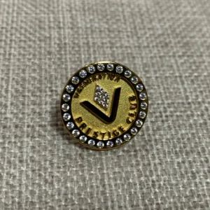 Customized Golden Plated Fashion Cuff-Links MOQ 1000PCS Stock Stock Shape Round Origin China Logo Customized Model NO. - Image 1