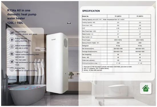 Sunrain Hot Selling R134A All in One Heat Pump Water Heater - Image 6