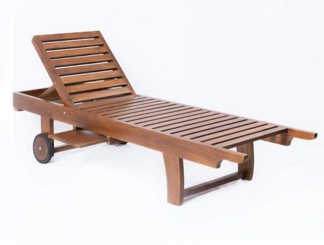 Teak Wood Sunbeds Material Wood Wood Type Teak Wood Grade A Grade Bed Width 28 Inches Wheel Size 7 Inches Bed Height 14 Inches - Image 3