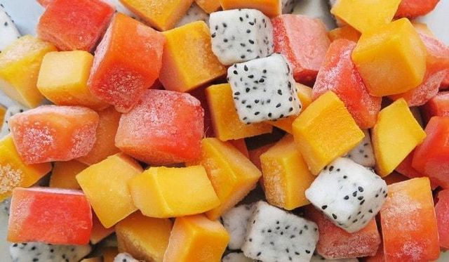 Fruit Papaya Dragon Fruit Mango Mixed Papaya FROZEN IQF Individual Quick 100% Sour Sweet Fruit 1 Kg Cube - Image 5