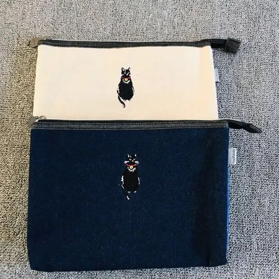 Blue Denim Cat Wallet Trademark / Origin China Model NO. Erin Material Canvas Specification / Size Customizable Logo - Image 2