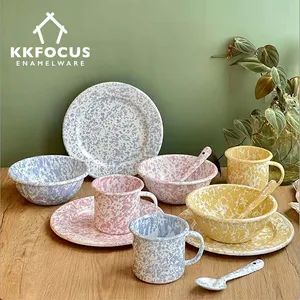 Enamel Manufacturer Custom Enamelware Tableware Dinnerware Set - Image 6