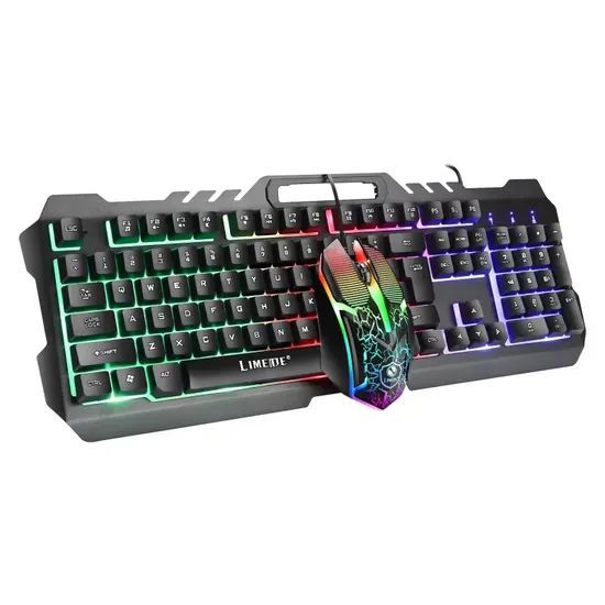 Mechanical Wired RGB Backlit Gaming Keyboard with Multimedia Function + 4D Optical Mouse Combos Gamer Laser Engrave Keyboard - Image 3