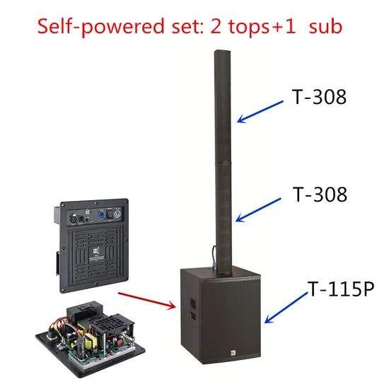 Conference Speakers Stage Audio 3.5"Neodymium Magnet Transducers Line Array Column System - Image 6