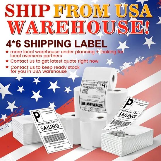 Self Adhesive Direct Thermal Sticker Paper Barcode Label Shipping Label - Image 4