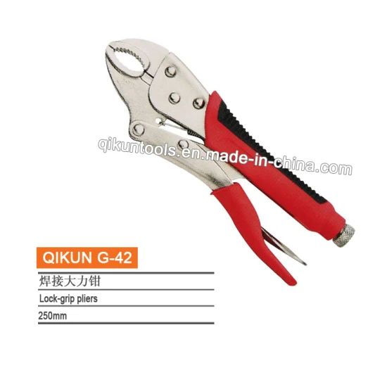 G-42 Construction Hardware Hand Tools Plastic Handle Lock Grip Pliers - Image 1