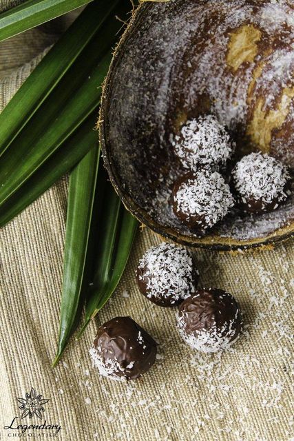 COCONUT CHOCOLATE TRUFFLE Texture Melting Filling Composition Coconut Rice Flavor Coconut With Dark Chocolate Aroma Famous Aroma Of Ben Tre - Image 1