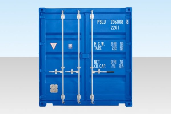 20ft Self Storage Container with Bamboo Floor – Blue (RAL 5010) - Image 4