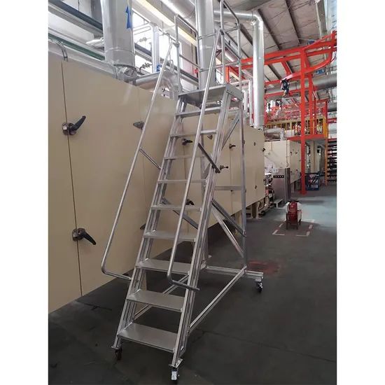 Warehouse Climbing Ladder Mobile Platform Mobile Metal Stairs Tools for Construction - Image 3