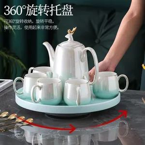 Nordic Luxury Ceramic Water Color Glaze Gold Rim Coffee Cup Afternoon Tea Set - Image 5