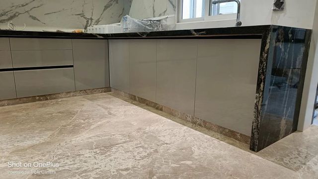 U-Shape Modern Acrylic Modular Kitchen Material Acrylic Appearance Modern Delivery Charges Yes Maintainence Dry Cloth Kitchen Design - Image 3