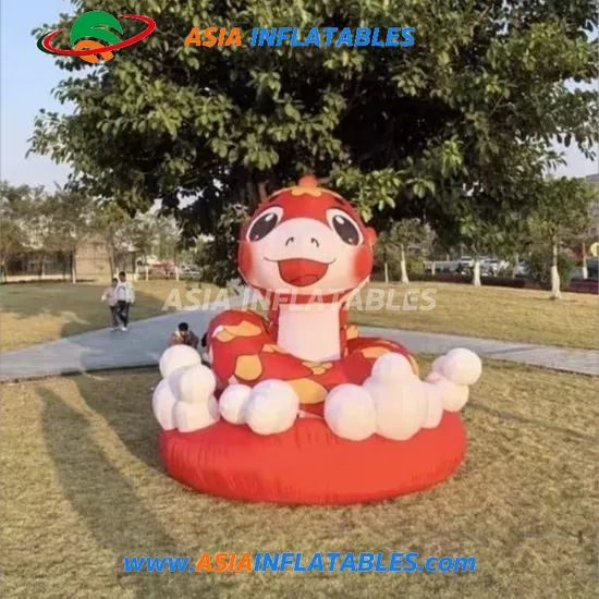 Inflatable New Year Snake Mascot High Giant Inflatable Cartoon Snake Street Decoration - Image 2