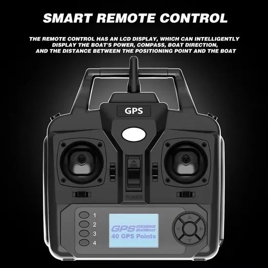 V020 RC Bait Boat GPS 40 Feeding Points Boat Autopilot Flashing Light 500m Fishing Bait Boats with 3 Bait Tanks 2kg Load - Image 4