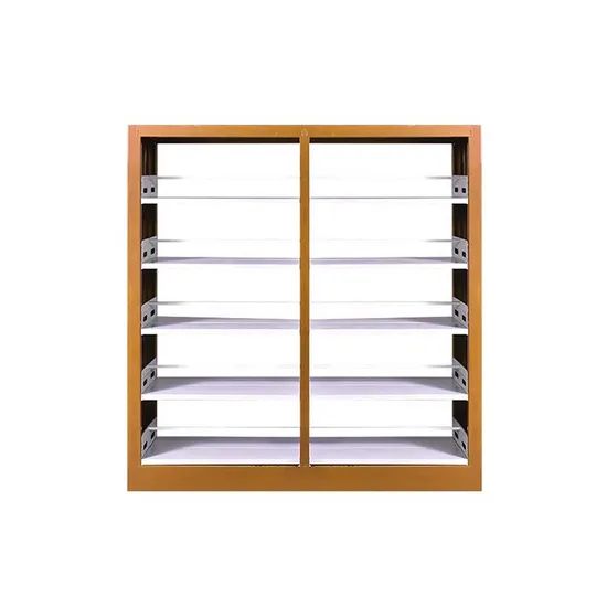 Premium Double Steel Portable Library Bookcase for Books Layer 5 Size High Door 0 Door Origin China Rotary Fixed Style - Image 4