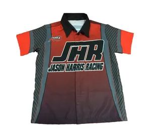 Full Button Sublimated Custom Racing Shirts Auto Racing Polo Shirts Motorcycle & Auto Racing Wear - Image 6
