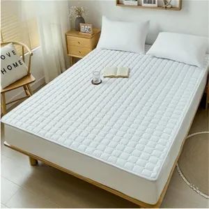 Quilted Mattress Topper Pad Cover Size King Origin China Pattern Solid Filling Cotton Technics Woven Material Cotton Payment Tt or LC - Image 5