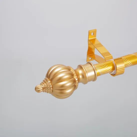 Elegant Gold Metal Curtain Rods Set for Windows MOQ 1 Sizes Custom Origin China Trademark KUNNA HS Code 83024100 Type Surface - Image 4