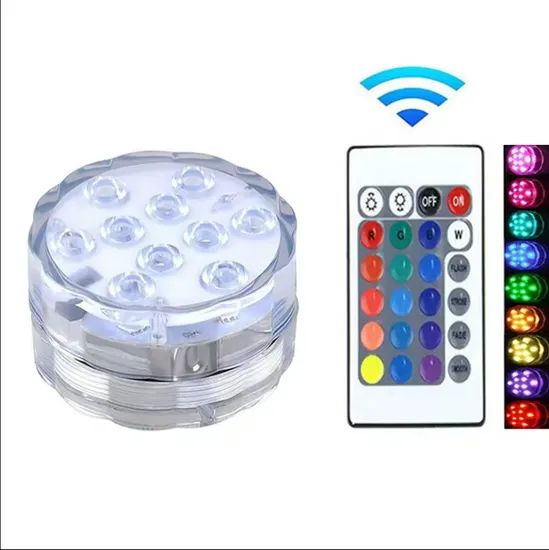 LED Underwater Fountain Lights 16 Colors RGB Submersible Swimming Pool Lights with Remote Control - Image 1