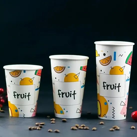 500ml700ml1000ml Custom Logo Tea Cup Design Single Wall Paper Cup Plastic Coffee Paper Cup - Image 2