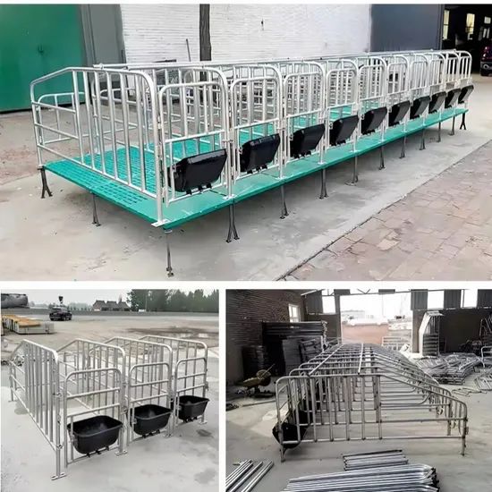 Factory Direct Pig Farm Equipment Pig Fattening Pen Finishing Crates Galvanized Steel Stall Animal Cage Pig Cage - Image 3