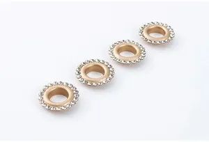 Custom Fashion Hot Colorful Silver Gold 15mm Bag Garment Rhinestone Grommet Eyelet - Image 6
