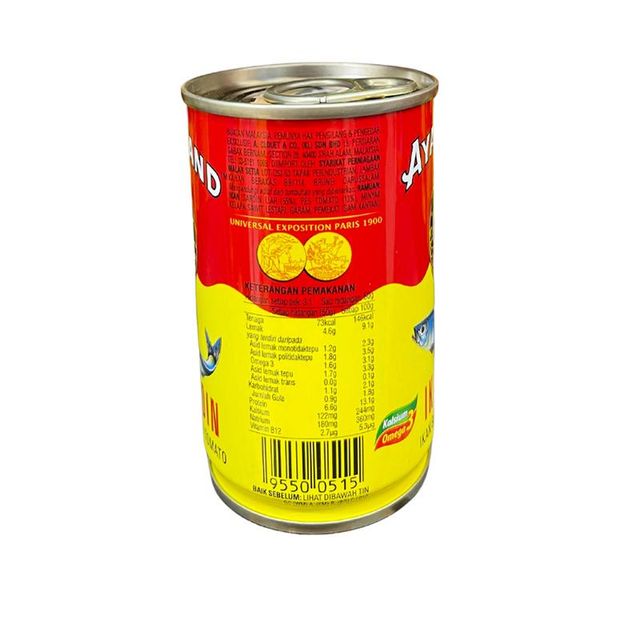 Hot Selling 155g Ayam Brand Sardines In Tomato Sauce with Large Pieces of Selected Sardine Fish and High Nutritional - Image 3