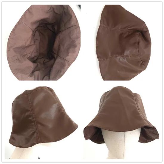 Real Leather Baseball Hat Distributor Trapper Buckets Snapback Fisherman Caps - Image 3