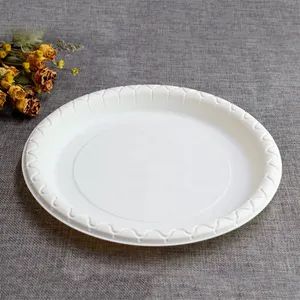 Customize Logo Plastic Plate Compostable Corn Starch 8 Inch Disposable Party Plate - Image 4