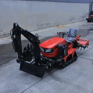 Garden Gasoline Engine Diesel Compact Power Chain Cultivator Crawler Rotary Rotavator Mini Power Tiller - Image 4