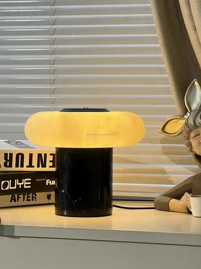 Snowflake Mushroom Modern Bedside Table Lamp Desk Marble Table Lamp - Image 4