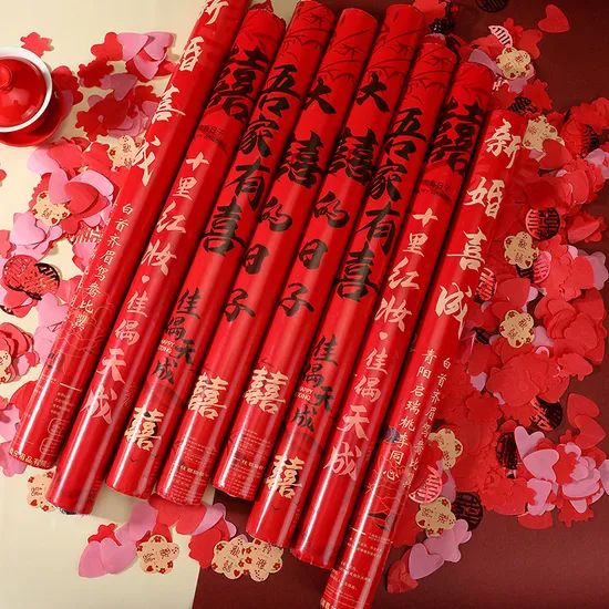Elegant Ribbons and Confetti Cannons for Wedding Decor - Image 2