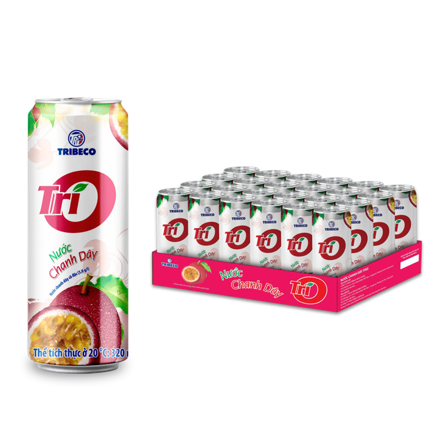 Tribeco Vietnam - TriO Brand Name Passion Fruit Juice with can pack - Image 1