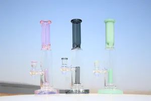 Ice Pinch Straight Tube Water Pipe Dry Herb Oil DAB Rig Color Blue Shape Round Trademark no Origin China Usage Smoking Style Creative - Image 1